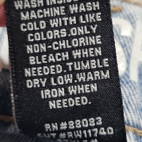 Rewash Brand A-Line Distressed Bermuda Jean Shorts Size 5/27 Light Indigo - Picture 15 of 15